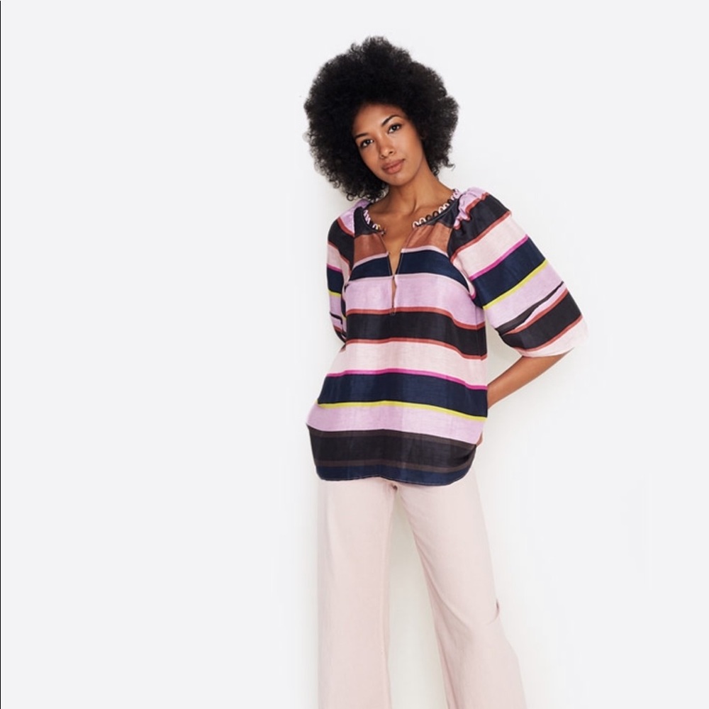 Apiece Apart ‘Nova’ Striped Blouse - Picture 1 of 8